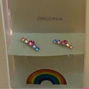 🌈CZ Crawler Earrings